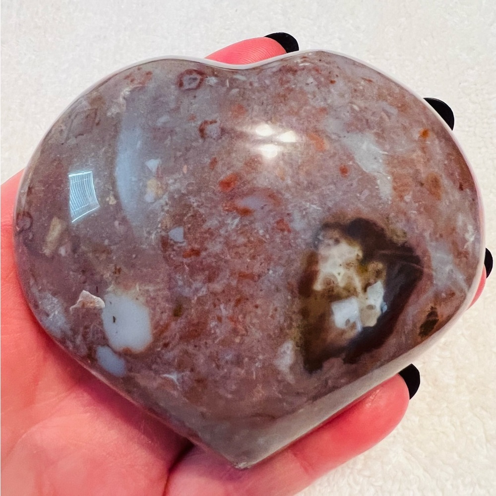 Ocean Jasper Heart - multi colored